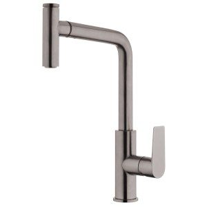 Voda Olympia High Rise Pullout Sink Mixer in Brushed Gunmetal VOP14BG